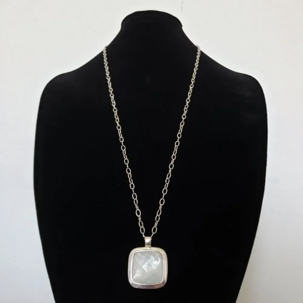Anthology Sterling Silver Turquoise Quartz Reversible Necklace